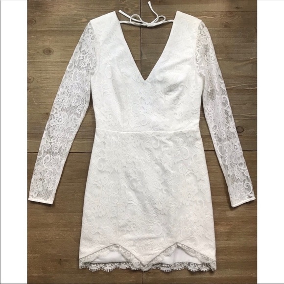 NBD x Revolve Look Back At It White Lace Dress - Picture 5 of 8